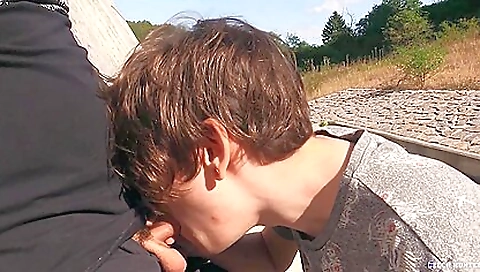 Sexy brunette hair with huge natural tits